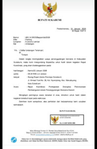 Bupati Sukabumi Akan Menyelenggarakan Rapat Koordinasi Dengan Seluruh Jajaran.