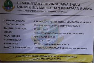 Apakah Sudah Benar Lelang Proyek Jembatan Jl.Laswi Jelekong, Ada Apa UPTD III Bandung, Warga Masyarakat Minta Perhatian Gubernur Jawa Barat.