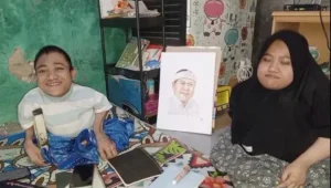 Dua Disabilitas Bersaudara Lukis KDM dan Berkeinginan Bertemu