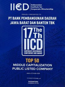 bank bjb Raih Pengakuan Top 50 Emiten MidCap dalam IICD CG Award 2026